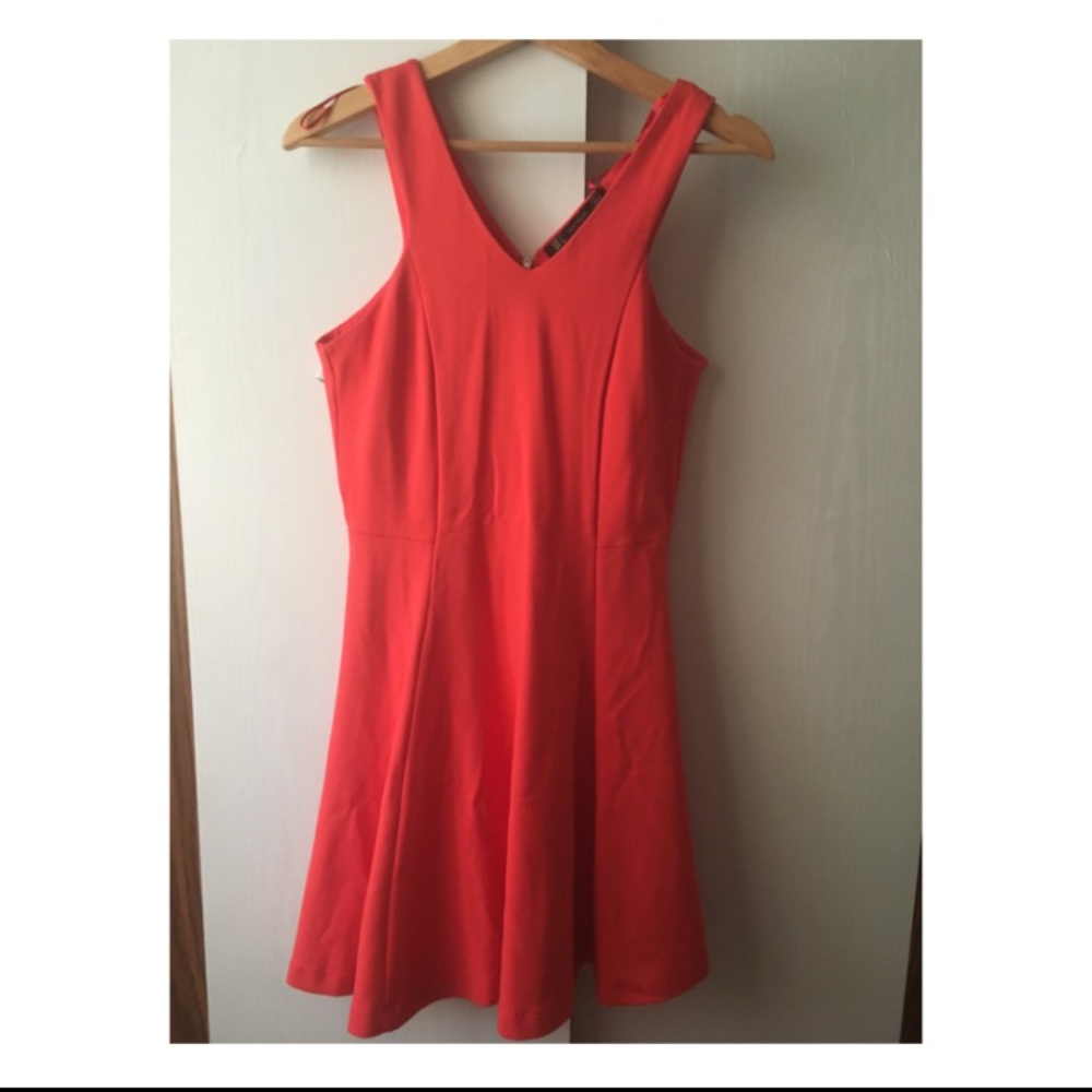 Red coral Zara short dress 👗❤️🔥